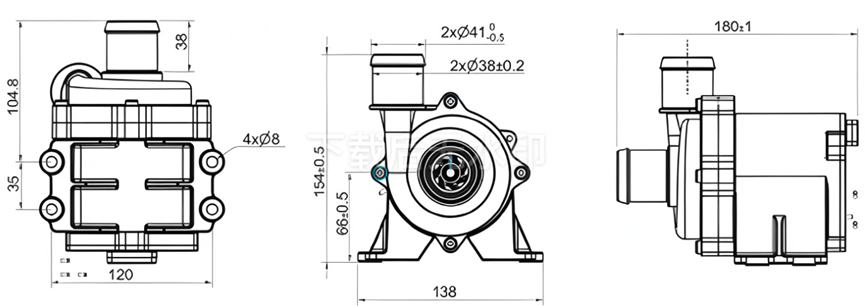 OWPA650L-1 700W Electric Coolant Pump For Industrial Cooling Equipment