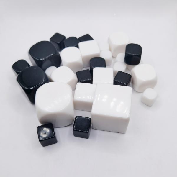 Quality Casino White Black Blank D6 Dice Six Sided Custom Printed for sale