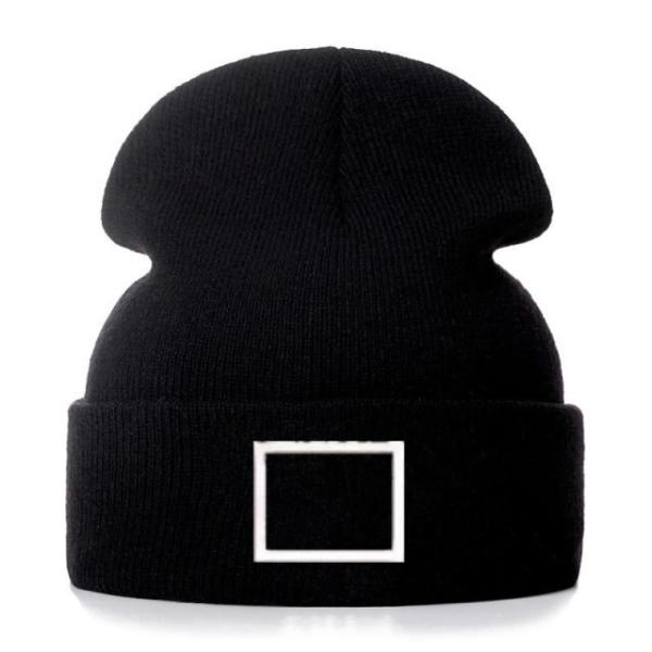 Quality 60cm Embroidery Knit Beanie Hats For Men Fluorescent Hat for sale