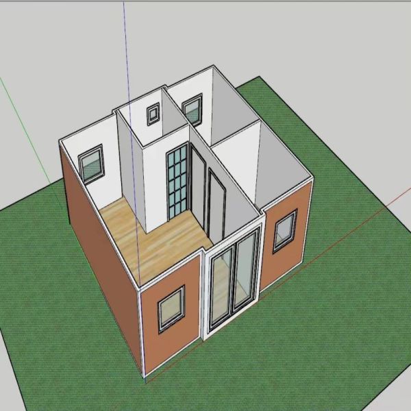 40 Ft Expandable Mobile Home with 2 Bedroom Expanding Container House and Steel Door