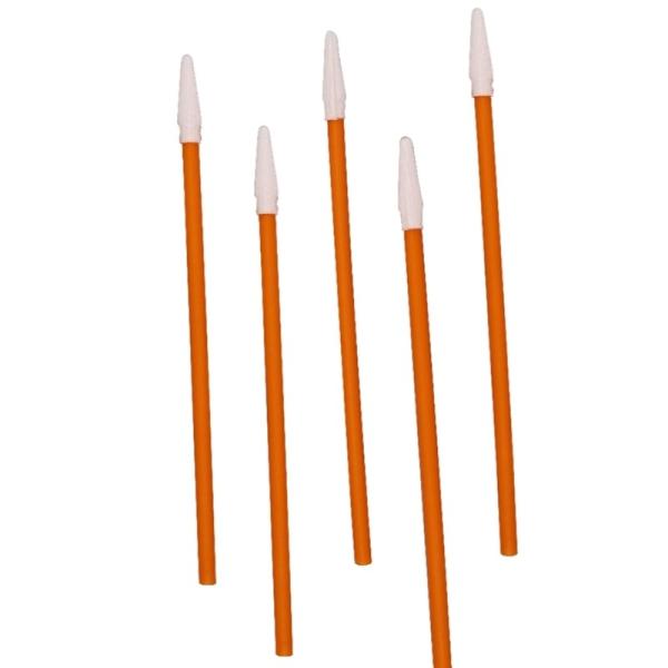 Quality Cleanroom Bend Flexible Paddle Polypropylene Handle Polyester Microfiber Head Cleaning Swabs for sale