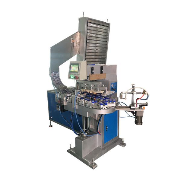 Quality 5-7Bar 30mm Plastic Cap Printing Machine Auto Feeding 4 Color Pad Printing Machine for sale