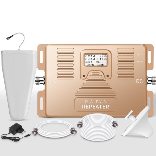 Quality 2G 4G GSM DCS 70dB Gain LTE Signal Booster With Smart LCD Display for sale