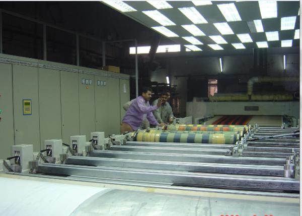 Squeeze Type Rotary Screen Printing Textiles Machine , Fabric Screen Printing