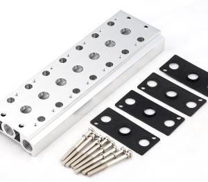 Aircraft-grade Aluminum / Stainless Steel Manifold Block Flow Channels Modular Structure