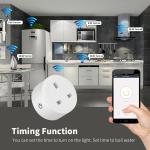 UK WIFI Smart Socket Wireless Remote Control Power Monitor Timer Remote Control