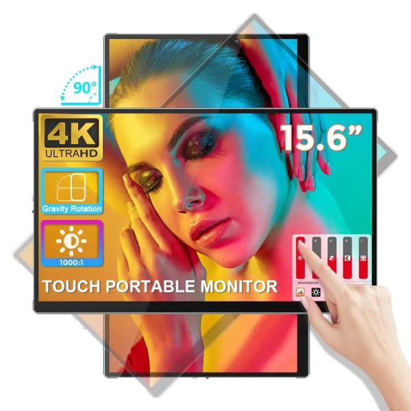 Quality Patented Slim Bezel Design 15.6 Inch 4k Type C External Touchscreen Monitor Dual Portatil Gaming for sale
