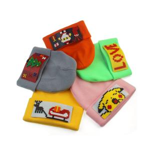 China Unisex Christmas Santa Claus Embroidery Winter Beanie Hats on sale
