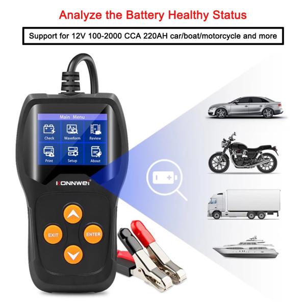 Quality Auto Battery Voltage Tester 12v Digital Battery Load Tester For Car Motorcycle for sale