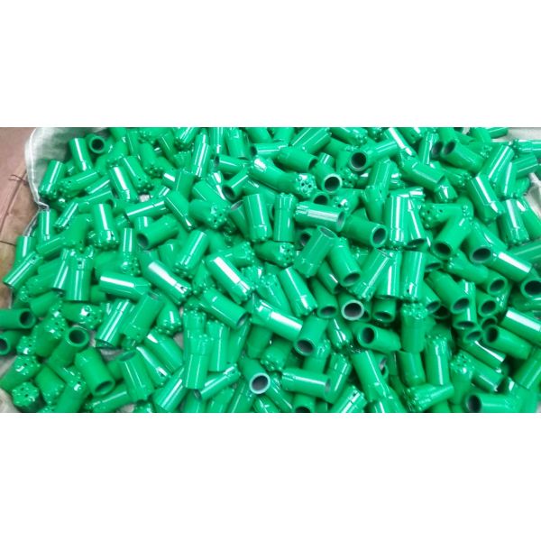 Quarry Hard Rock Drilling Tools Tapered Button Drill Bit 7 Buttons OD 34mm 36mm 38mm