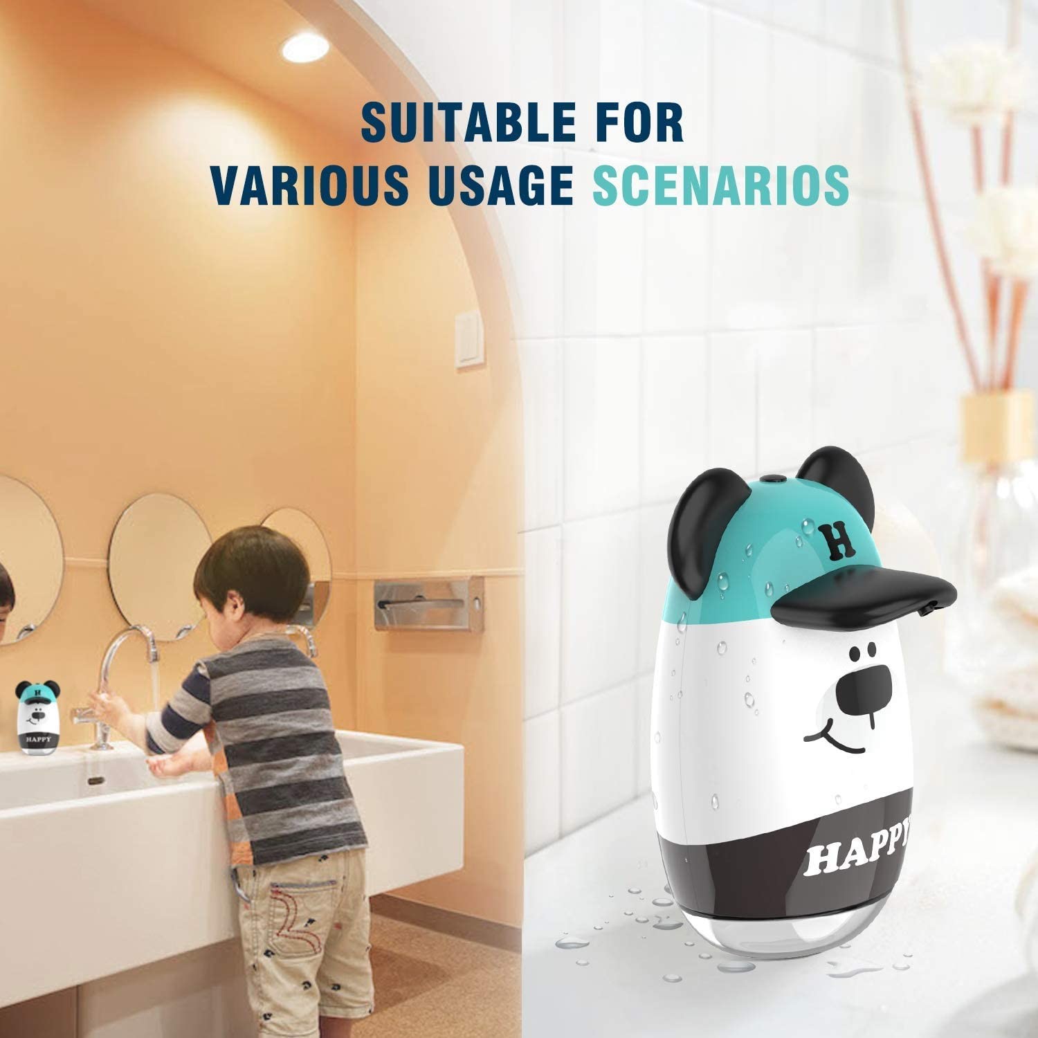 USB Sensor Foam Soap Dispenser 2.6W 200ML Refilling Self Cleaning