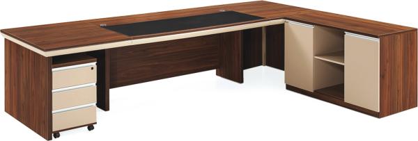 Quality High Density Foam Inside Executive Wooden Office Table 2.8m / 3.2m for sale