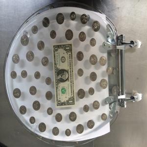 China US COIN DESIGN polyresin toilet seat,REAL US DALLARS,with ZINC ALLOY HINGE,round polyresin toilet seat on sale