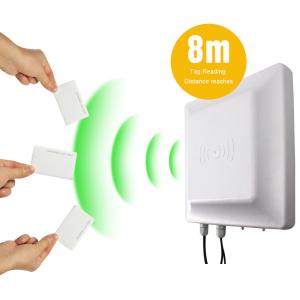 China Built In UHF Integrated Antenna 6~10m 868mhz Long Range UHF RFID Reader on sale
