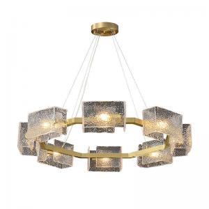 China H65 Brass Contemporary Modern Decorative Lamps Water Ripple Glass Light Tricolor on sale