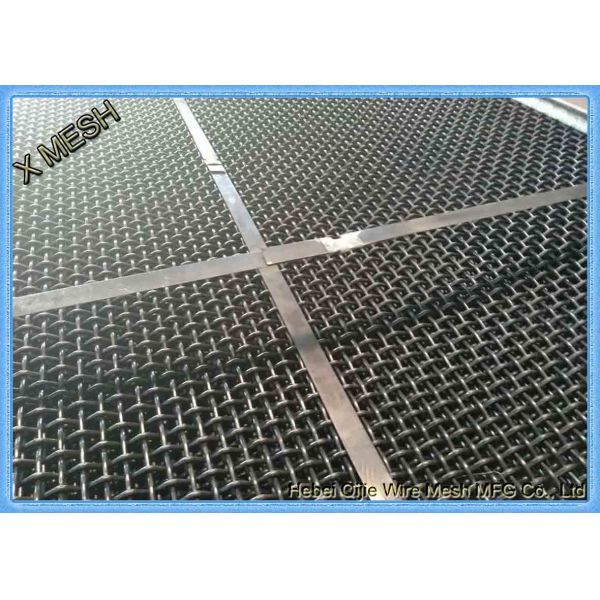 High Tensile Woven Mining Screen Mesh Square Hole 2.0mm Wire Diameter With Hooks