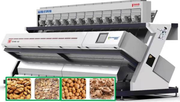Quality 12 Chute Peanut Color Sorter / Cashew Colour Sorting Machine 1 year Warranty for sale