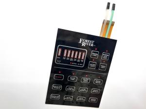 Rear Surface Printing Pcb Based Membrane Keypad With Flat Keys
