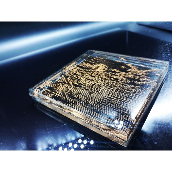 Abrasion Resistant Cladding Amber 6.5mm Laminated Glass Wire Mesh