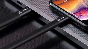 Flat Black Fast Data Transfer Cable Computer Android Phone Charger Cord