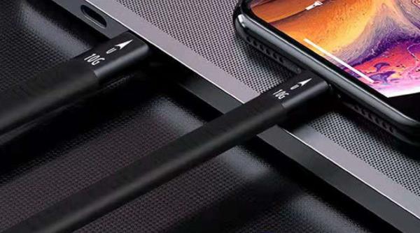 Quality Flat Black Fast Data Transfer Cable Computer Android Phone Charger Cord for sale