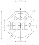 VA Black Round Shape 3.0V Monochrome VA 7 Segment Lcd Display Module