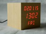 Square Shape Calendar Snooze Temperature Mulit Function Desktop Clock