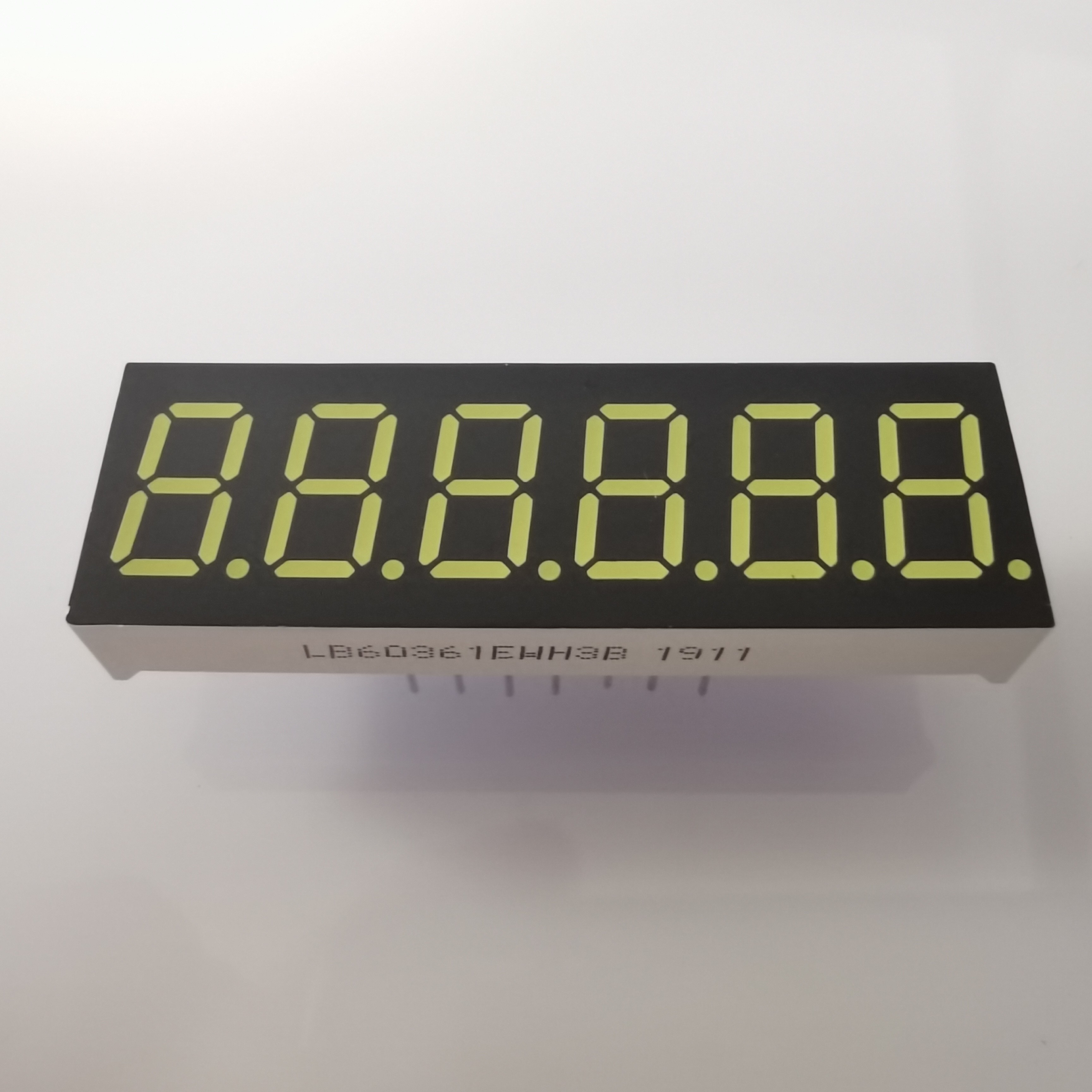 White 6 Digit 20mA 0.36" 9.2mm 7 Segment Led Display