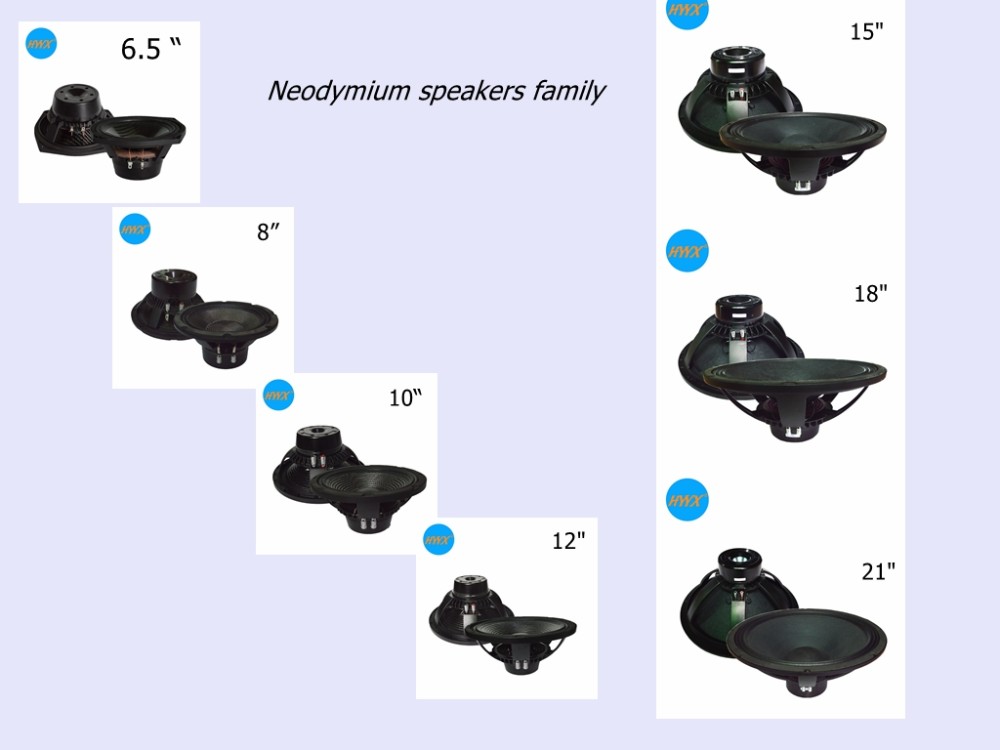 Carbon Cone Car 8ohm 15KH 96dB Line Array Loudspeakers