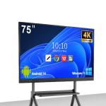 4k 55 65 75 85 96 110'' Multi Language Software LCD Smart Android Interactive