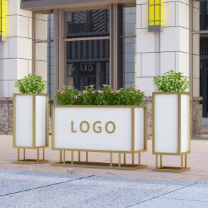 Customized Square Metal Plant Pots Outdoor Steel Rectangular Planters