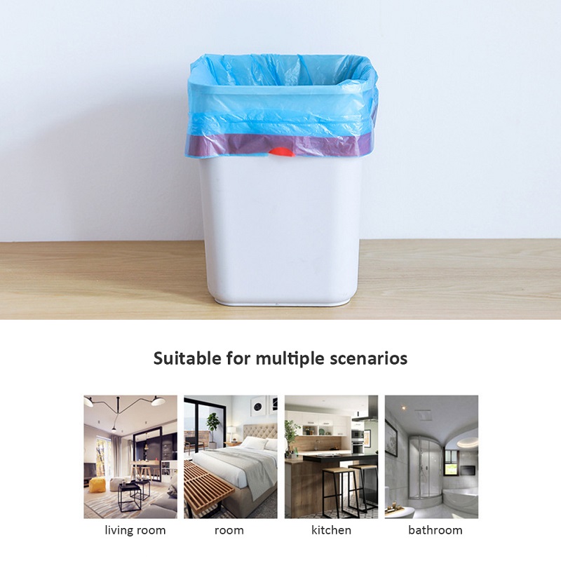 HDPE Custom Logo Printing Garbage Bags With Drawstring For Interleaved