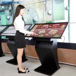 Android Computer Interactive Touch Screen Kiosk Monitor 65 Inch LCD Advertising