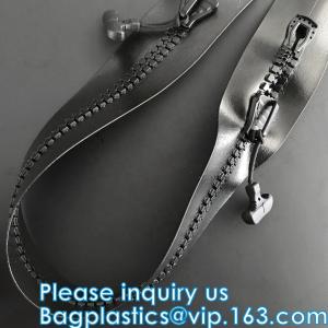 Airtight Slider Zipper, TPU Weldable Isolation For Diving Suit, TPU Coated Tape, Resin Teeth, Metal Slider.