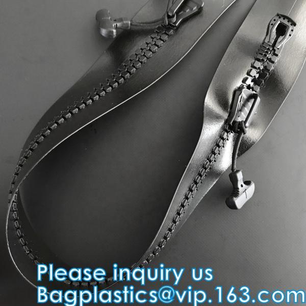 Quality Airtight Slider Zipper, TPU Weldable Isolation For Diving Suit, TPU Coated Tape, Resin Teeth, Metal Slider. for sale