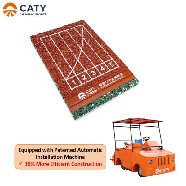 Quality IAAF Approved Athletic Running Track Prefabricated Running Track with Automatic Sports Track Installation for sale