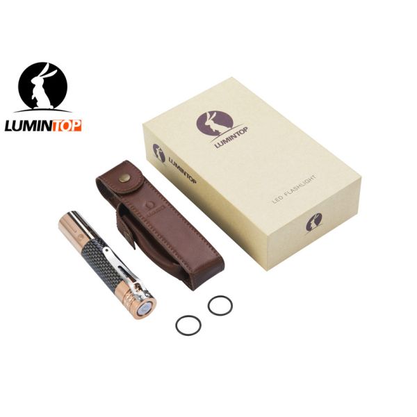 High Efficient Lumintop Prince Brass Flashlight 190 Meters Beam Distance