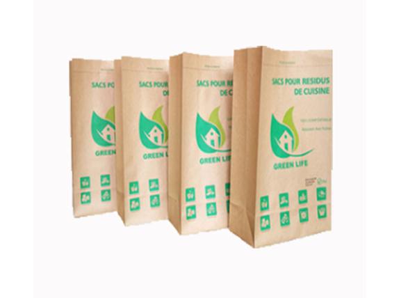 Quality Open Mouth Kraft Paper Sacks 2 Ply / 3 Ply Breathable GMP Standard Square Bottom for sale
