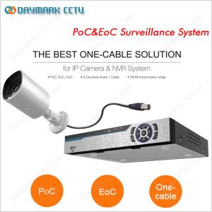 Plug and play 4 channel PoC and EoC ip security camera system