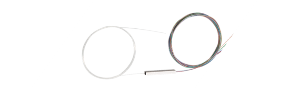 FTTH System Fiber Optic PLC Splitter Bare Device 1x8 Mini Tube G657A1