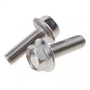 China Hex washer Head Flange Head Screws With Serration M8 Stainless Steel Fastener on sale