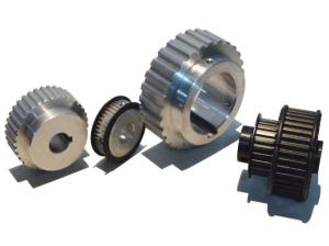 China Transmission Cast Iron Timing Pulley 25 Teeth Clear Anodize Finish With Round Hole on sale
