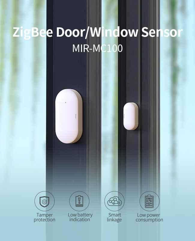 ABS PC Zigbee Door Contact DC 3V Alexa Tuya Google Assistant