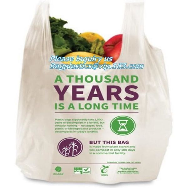 100% Biodegradable plant-based shopping bag, charity donation bags for cloths packing, fully biodegradable compostable P