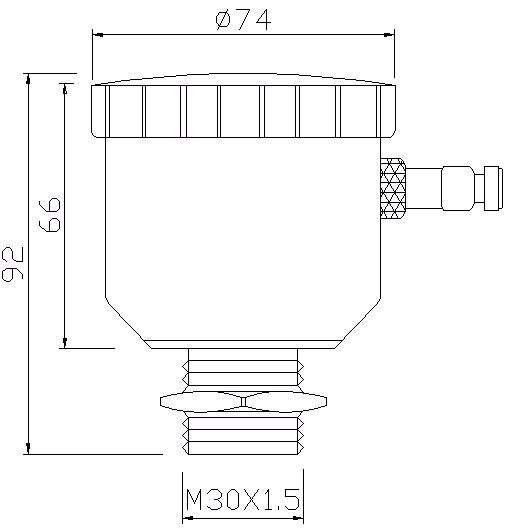 ABS Plastics Radar Level Meter , Ultrasonic Radar Liquid Level Sensor
