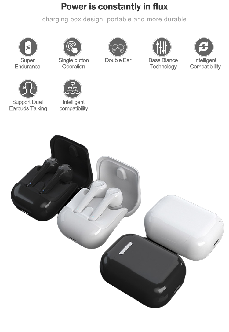 6h Play Time TWS Creative Wireless Earbuds Waterproof Noise Cancelling
