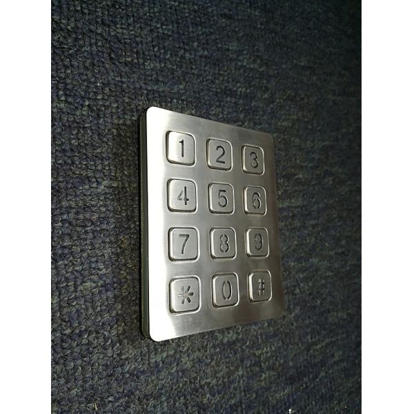 Higher quality IP65 waterproof access control illuminated numeric keypads with 12 keys