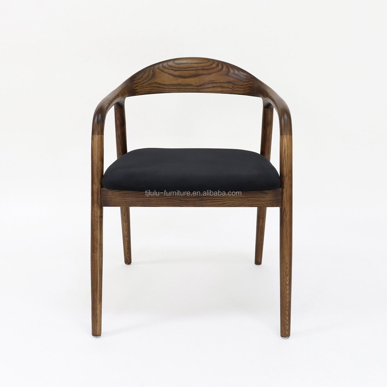 Home Furniture General Solid Wood Dining Chair with Customization in Walnut/Natural/Black at Reasonable