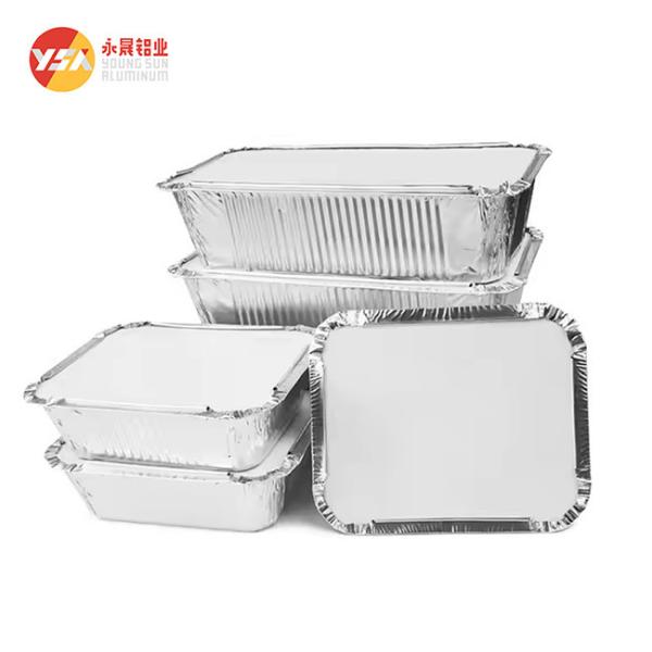 Quality Hot and Cold Use Silver Foil Tray Aluminium foil Food Container for sale