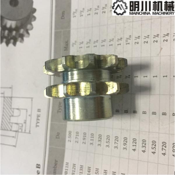 Quality 45C Silver Zincing Plating Double Chain Sprocket 06B10T With Grooves for sale